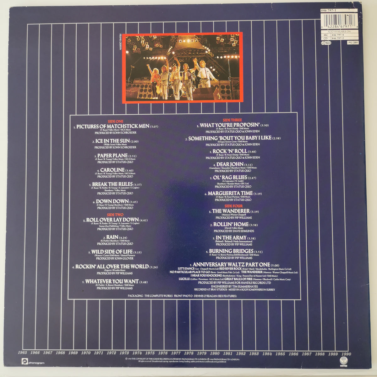 Status Quo – Rocking All Over the Years (1990) Vinyl LP Record