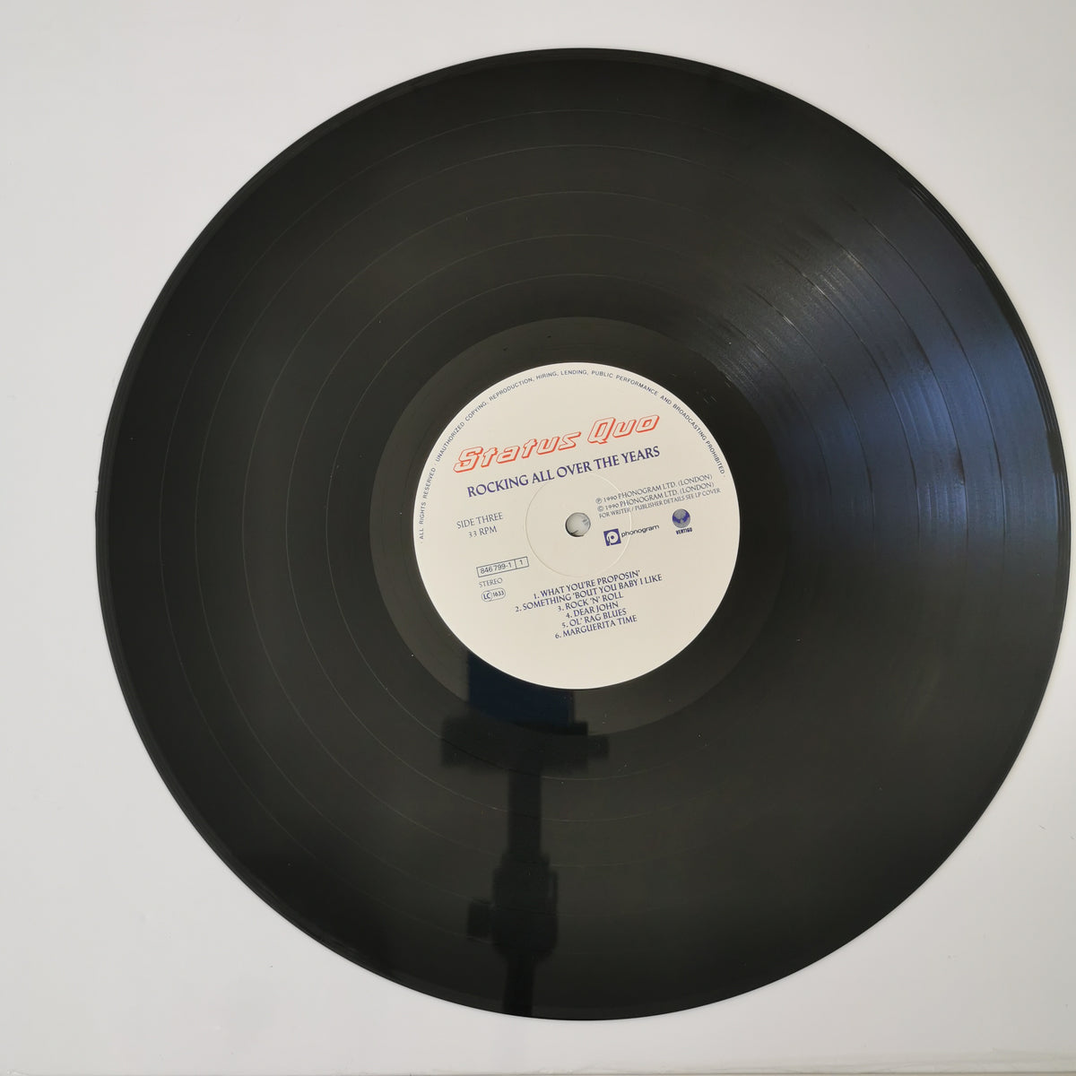 Status Quo – Rocking All Over the Years (1990) Vinyl LP Record