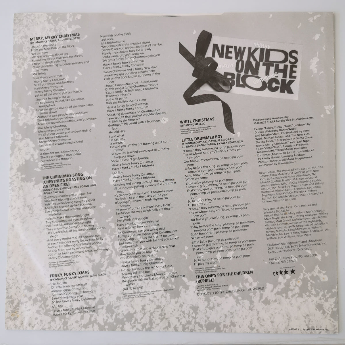 New Kids on the Block – Merry, Merry Christmas (1989) Vinyl LP Record