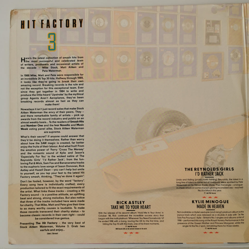 Various Artists – Hit Factory 3 (1989) Vinyl LP Record