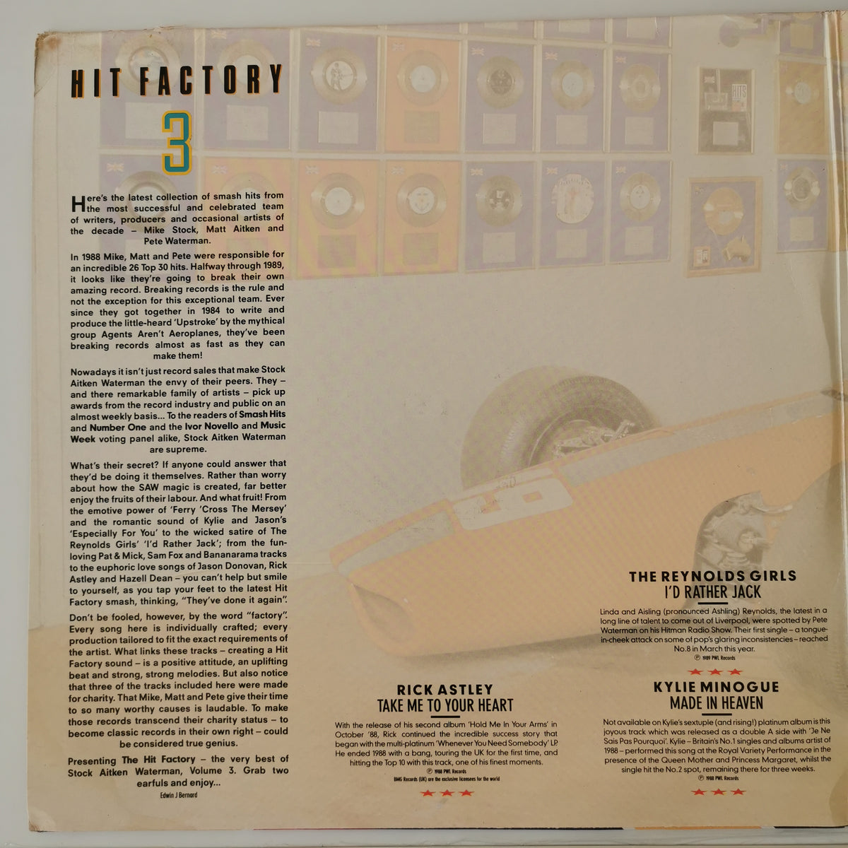 Various Artists – Hit Factory 3 (1989) Vinyl LP Record