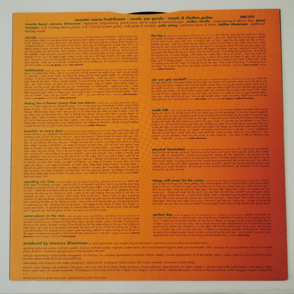 Roxette – Joyride (1991) Vinyl LP Record