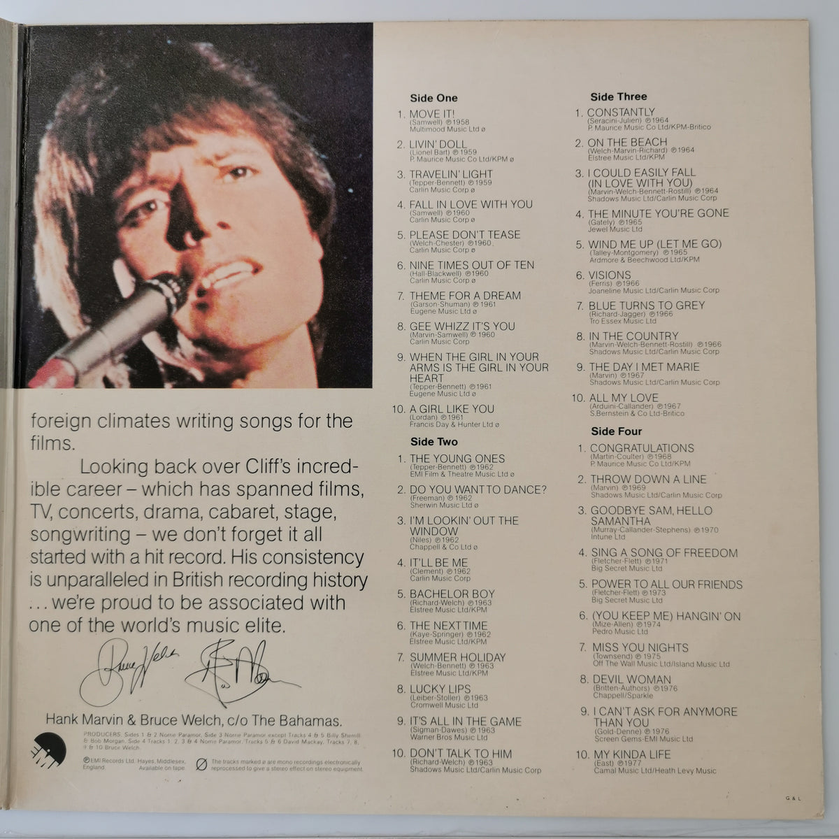 Cliff Richard – 40 Golden Greats (1977) Vinyl LP Record