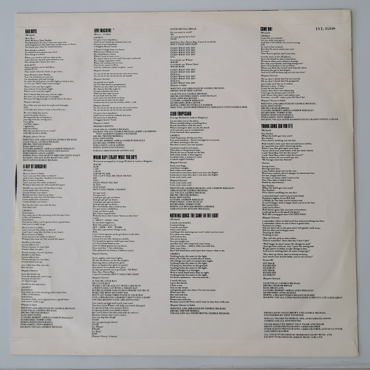 Wham! – Fantastic (1983) Vinyl LP Record