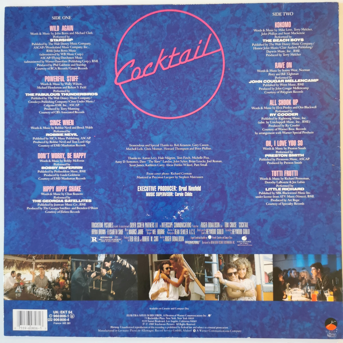 Various Artists – Cocktail (1988) Vinyl LP Record