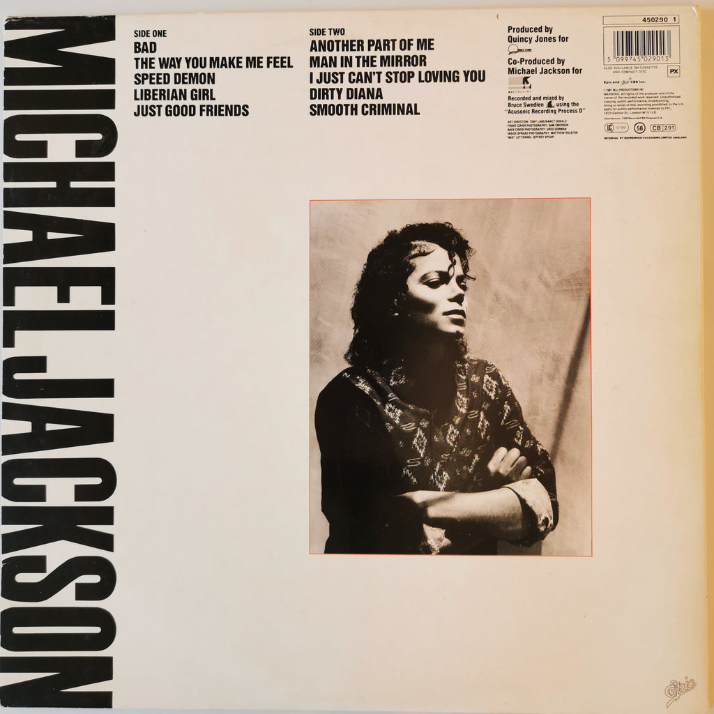 Michael Jackson – Bad (1987) Vinyl LP Record