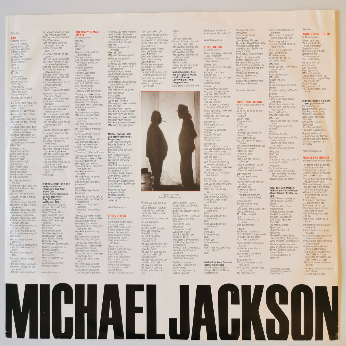 Michael Jackson – Bad (1987) Vinyl LP Record
