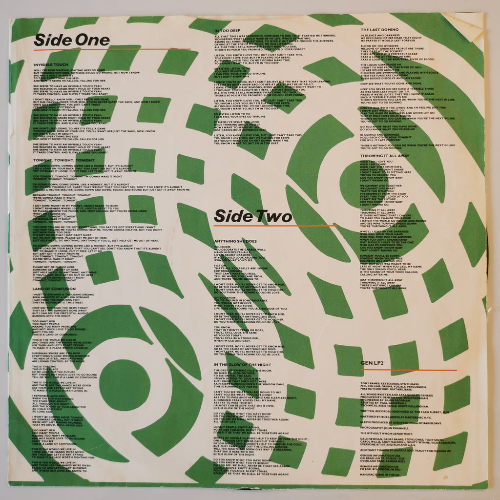 Genesis – Invisible Touch (1986) Vinyl LP Record