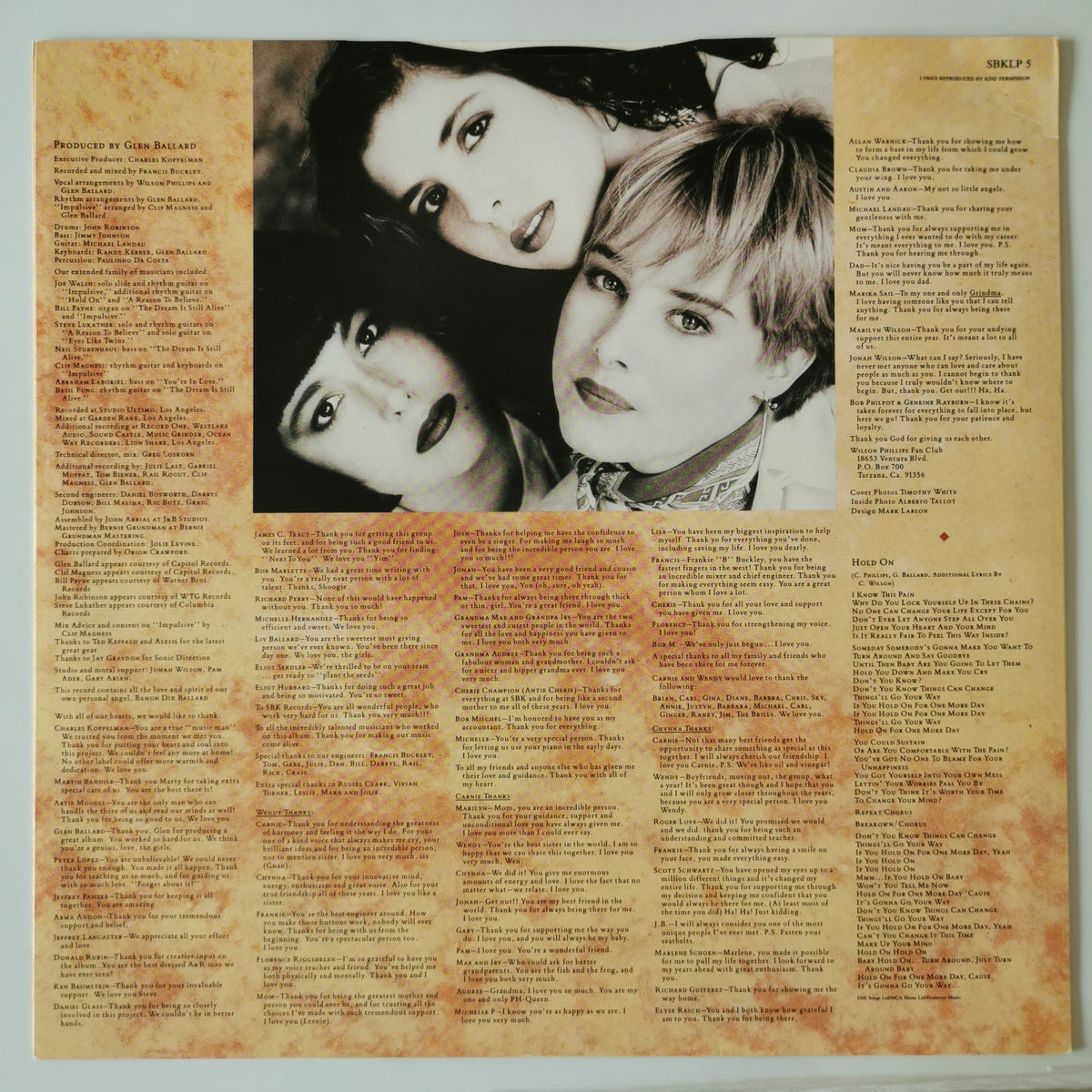 Wilson Phillips – Wilson Phillips (1990) Vinyl LP Record