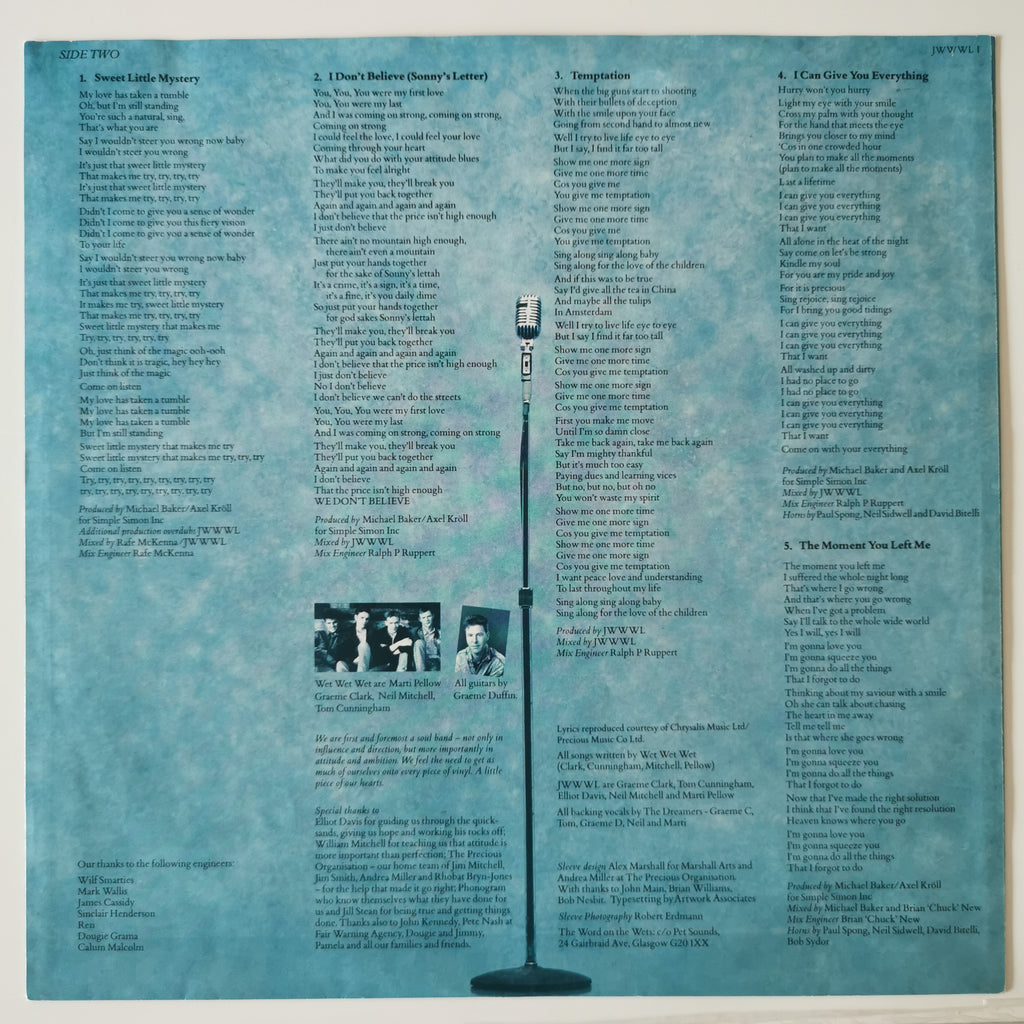 Wet Wet Wet – Popped In Souled Out (1987) Vinyl LP Record