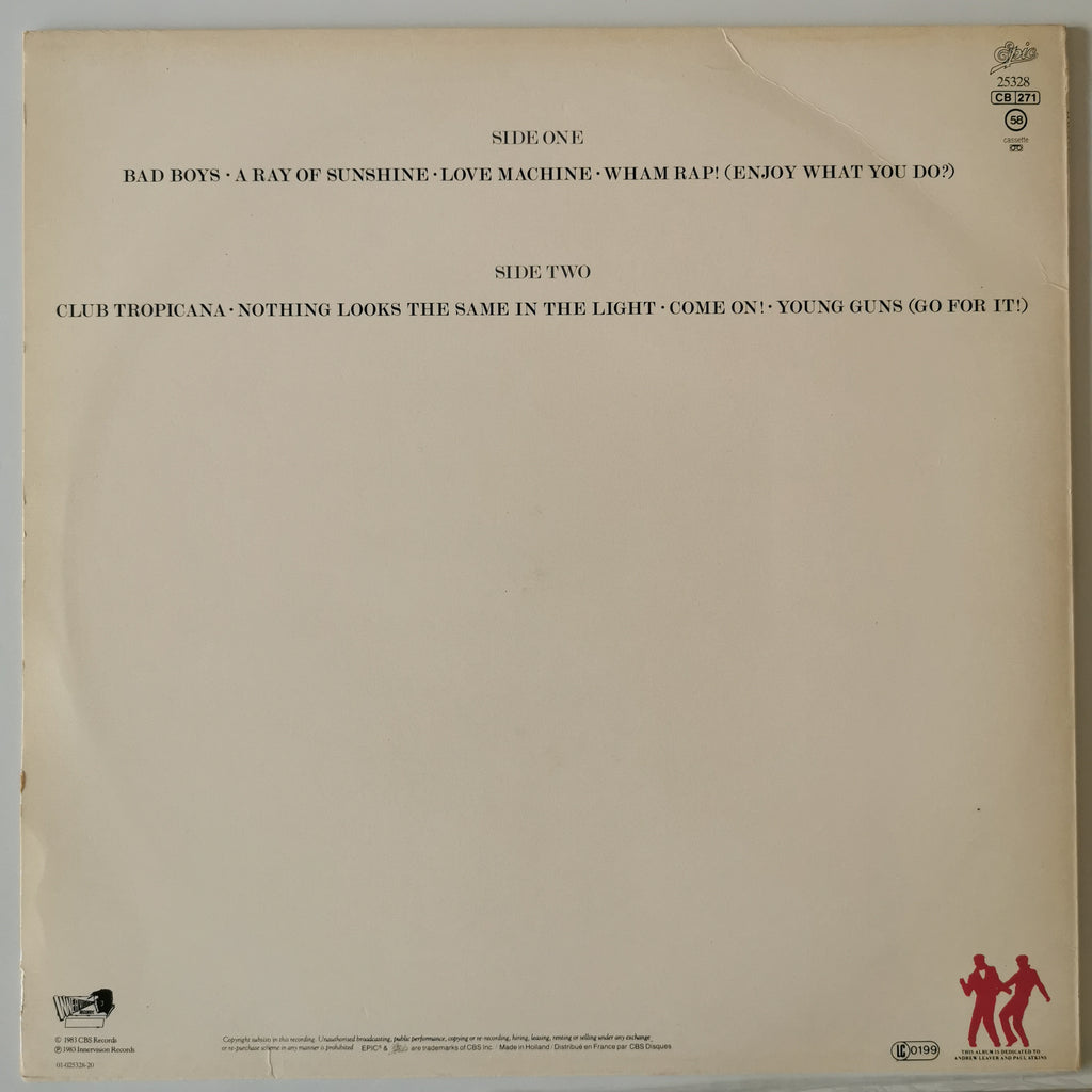 Wham! – Fantastic (1983) Vinyl LP Record