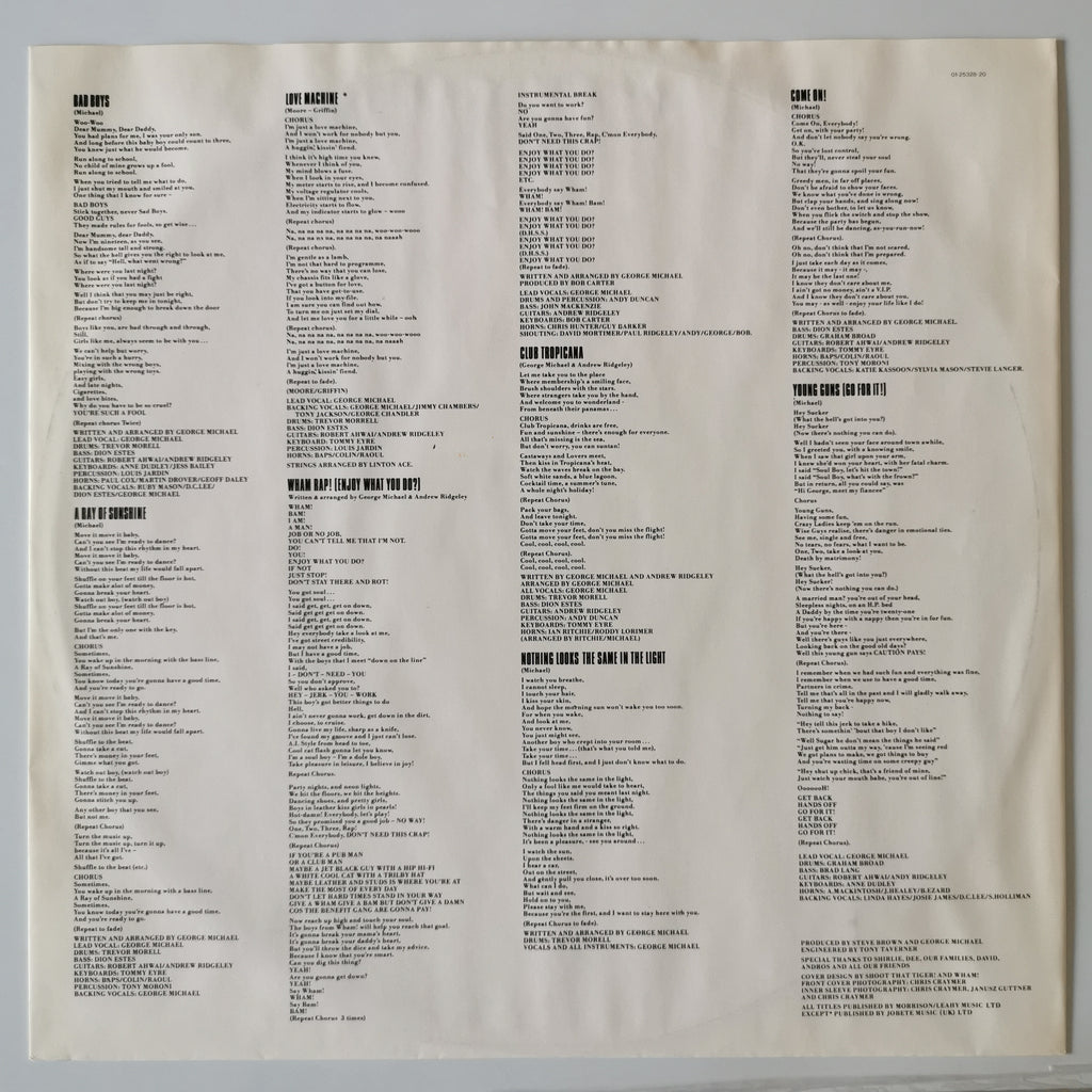 Wham! – Fantastic (1983) Vinyl LP Record