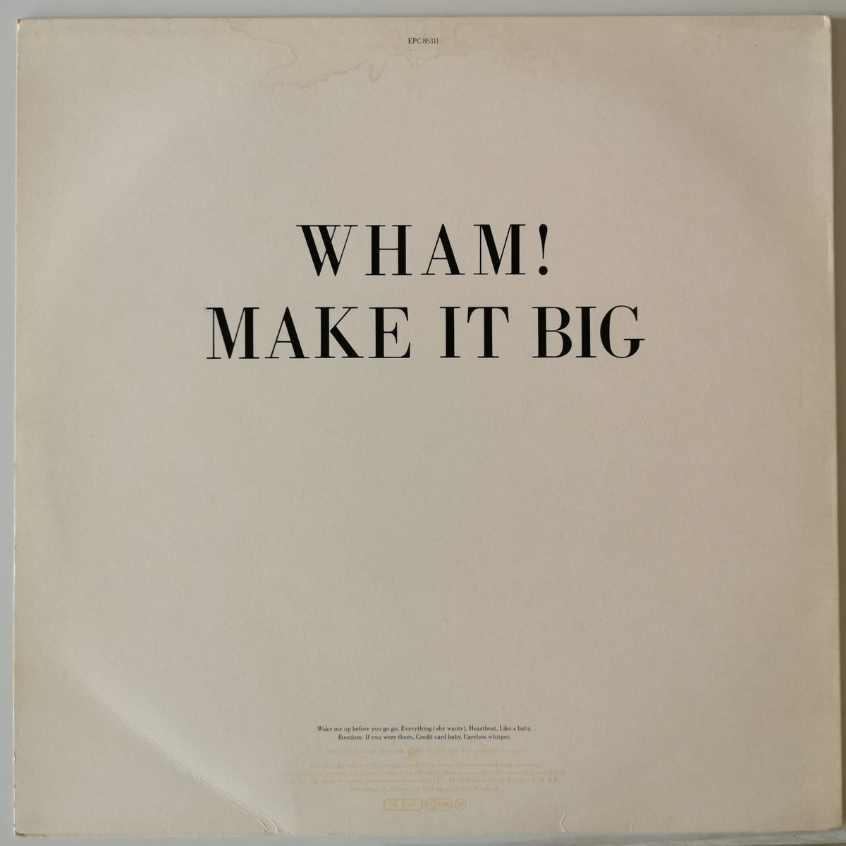 Wham! – Make It Big (1984) Vinyl LP Record