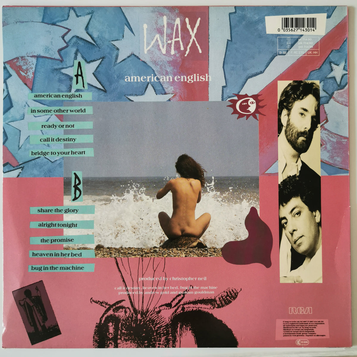 Wax – American English (1987) Vinyl LP Record