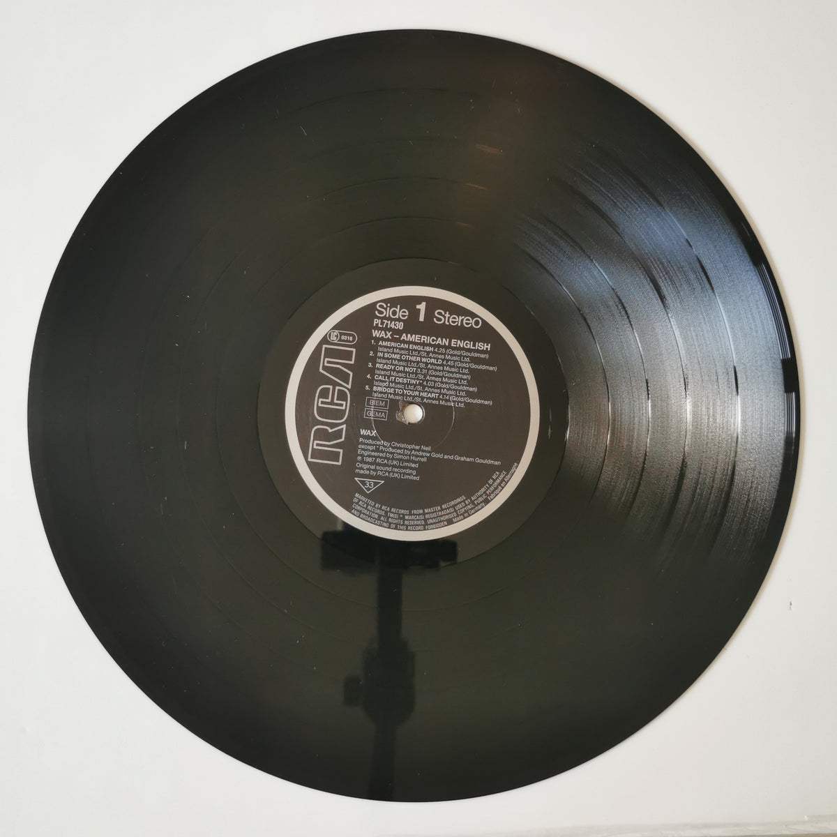 Wax – American English (1987) Vinyl LP Record