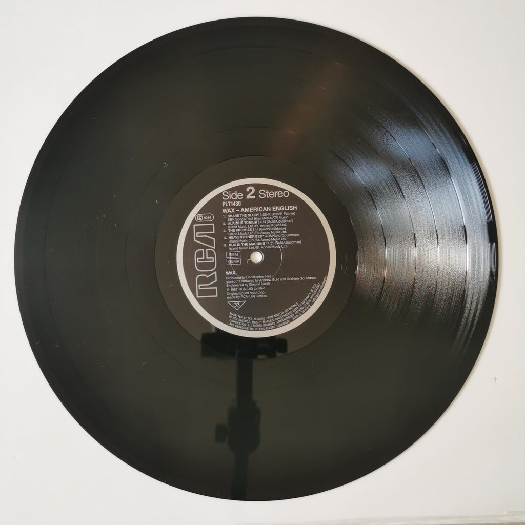 Wax – American English (1987) Vinyl LP Record