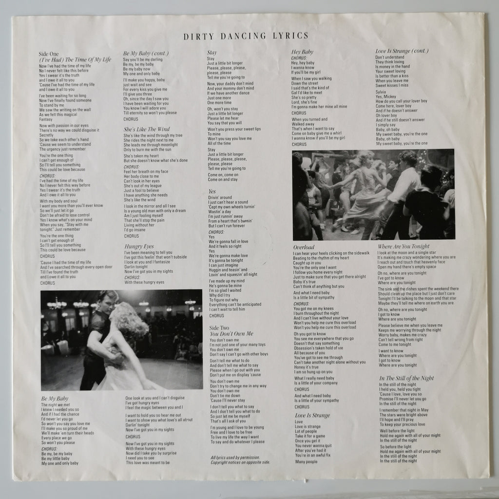 Various Artists – Dirty Dancing (1987) Vinyl LP Record