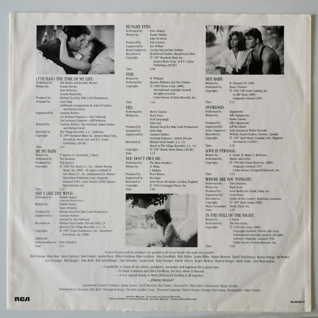 Various Artists – Dirty Dancing (1987) Vinyl LP Record
