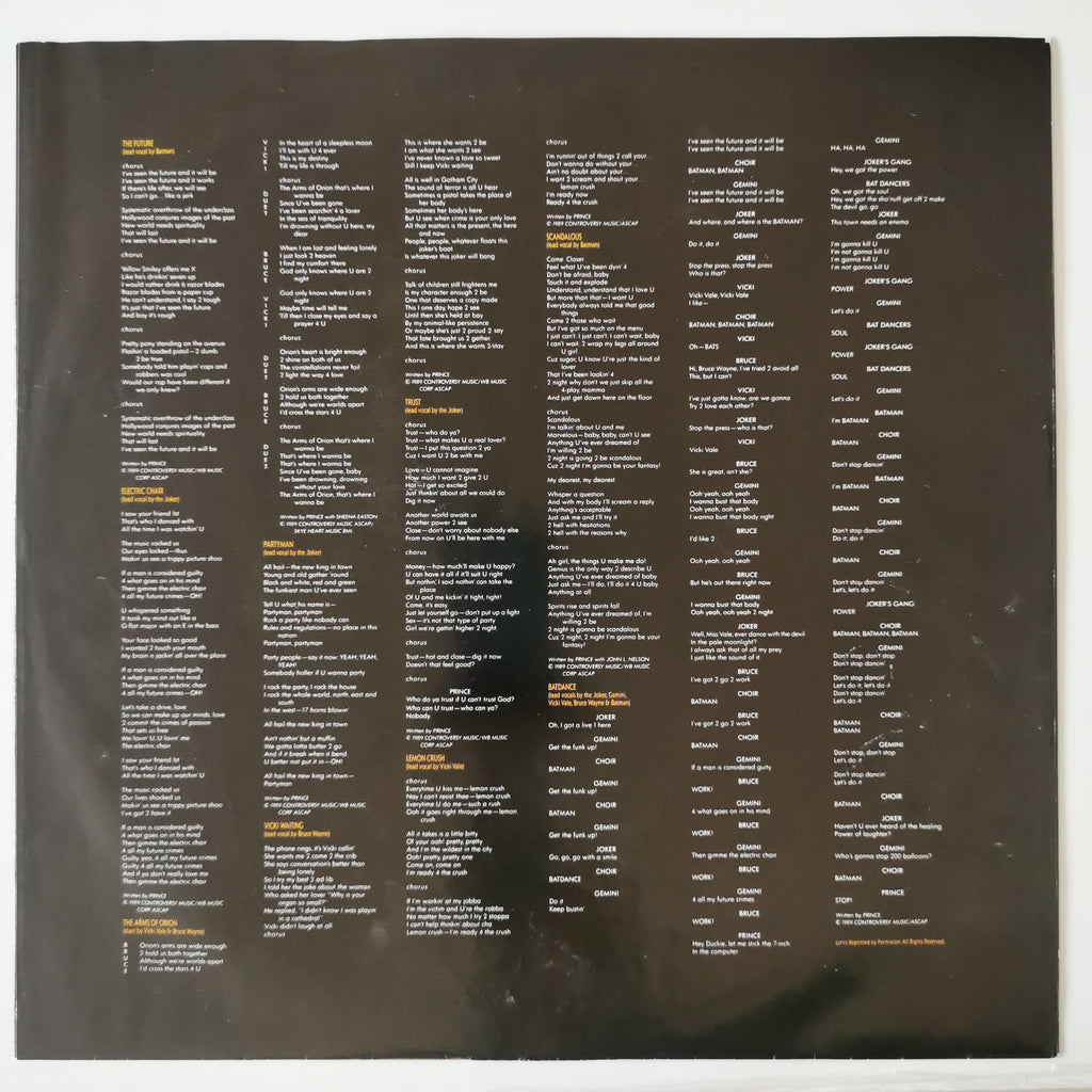 Prince – Batman (1989) Vinyl LP Record