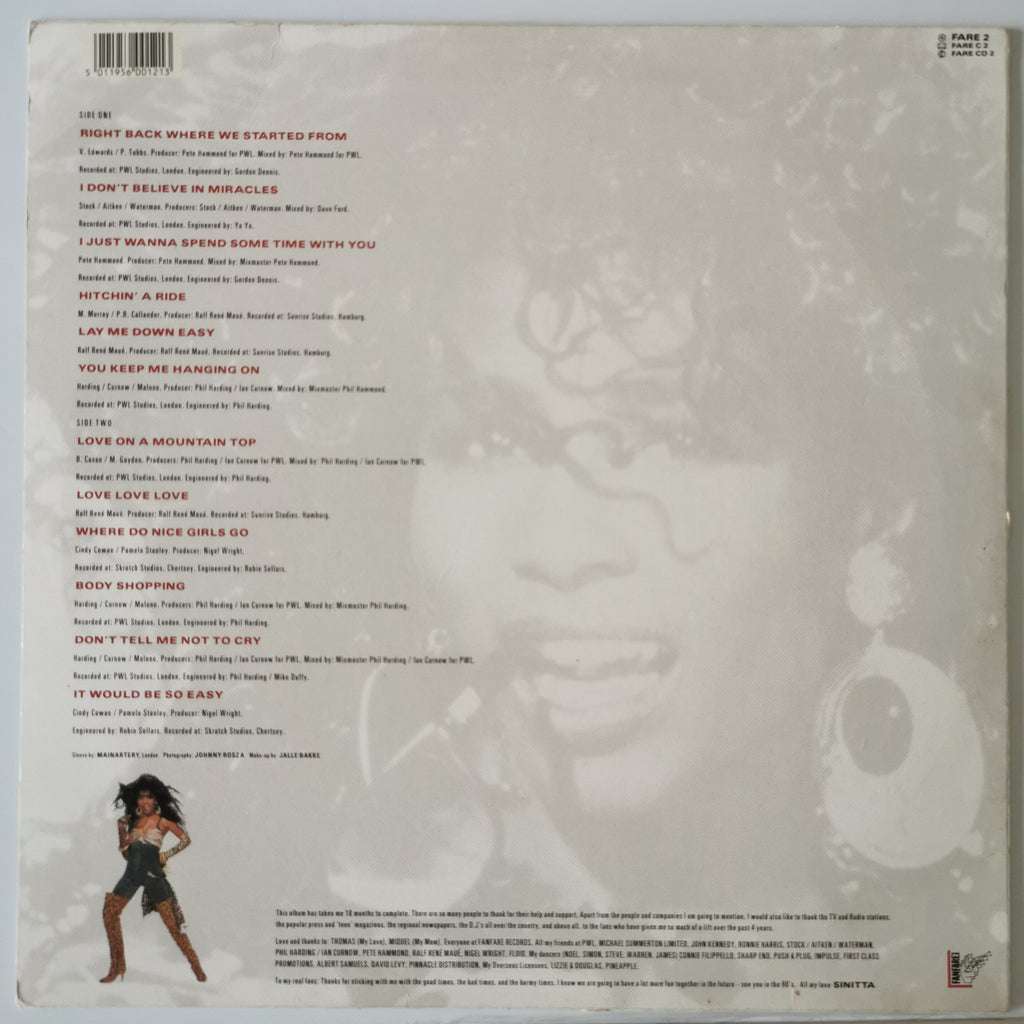 Sinitta – Wicked! (1989) Vinyl LP Record