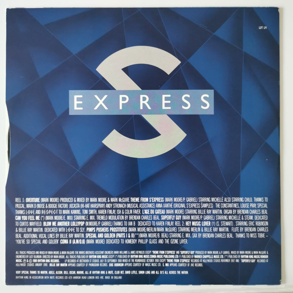 S’Express – Original Soundtrack (1989) Vinyl LP Record