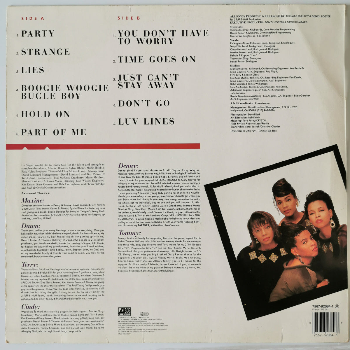 En Vogue – Born to Sing (1990) Vinyl LP Record