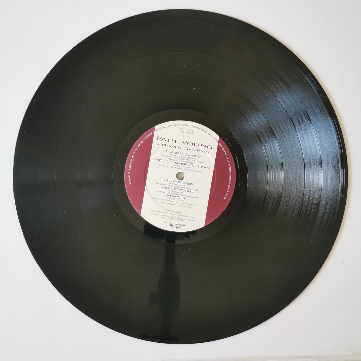 Paul Young – Between Two Fires (1986) Vinyl LP Record