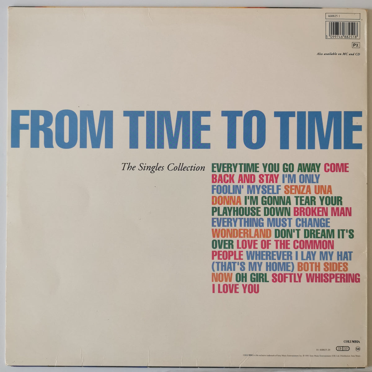 Paul Young – From Time to Time: The Singles Collection (1991) Vinyl LP Record