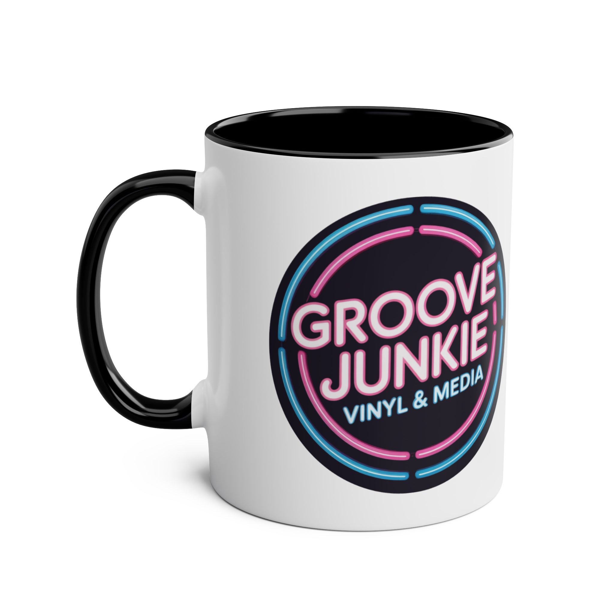 Groove Junkie Vinyl Mug Black