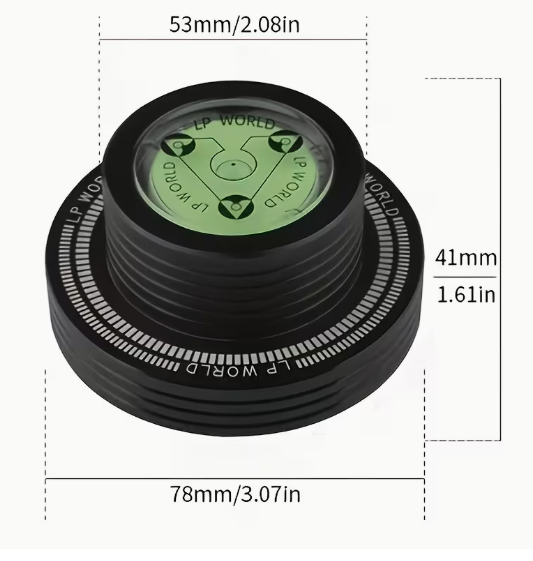 High Precision Turntable Disc Record Stabilizer Clamp Black