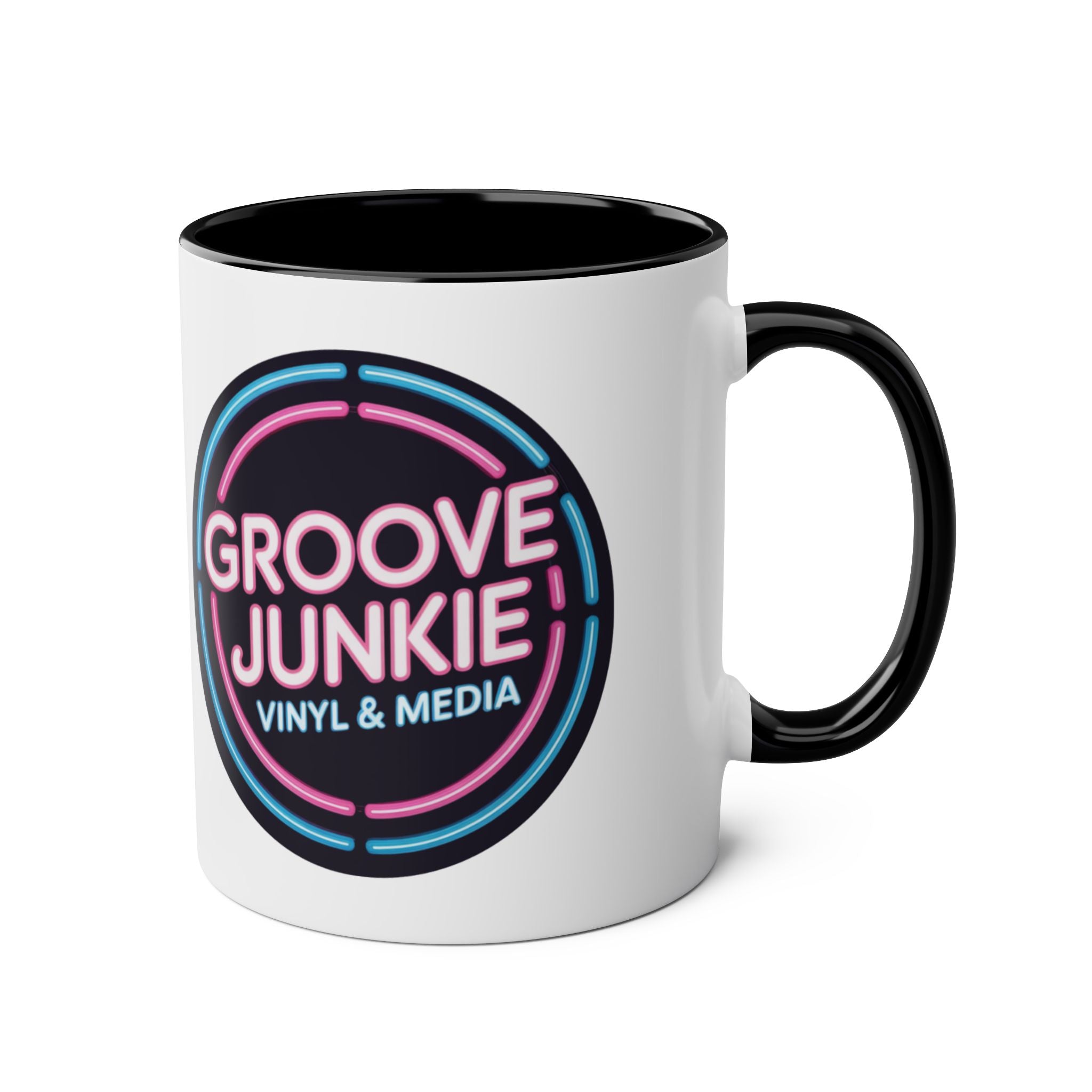 Groove Junkie Vinyl Mug Black