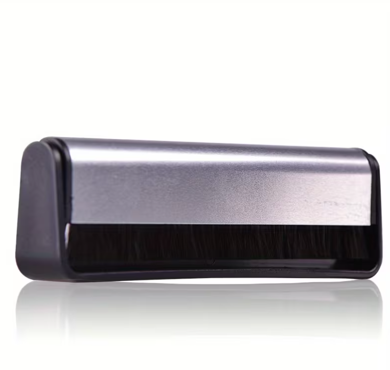 Silver Anti Static Carbon Vinyl Record Brush