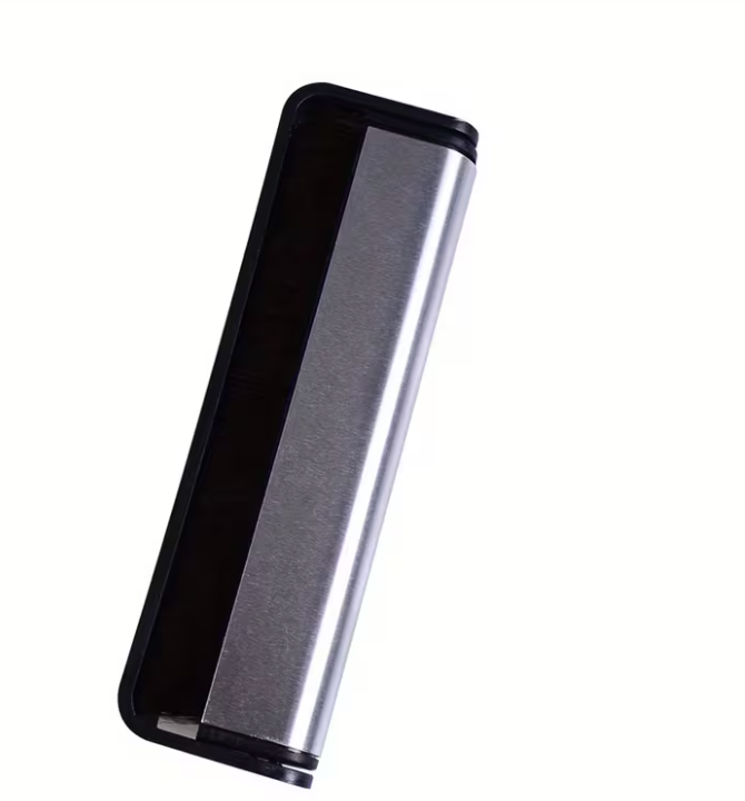 Silver Anti Static Carbon Vinyl Record Brush