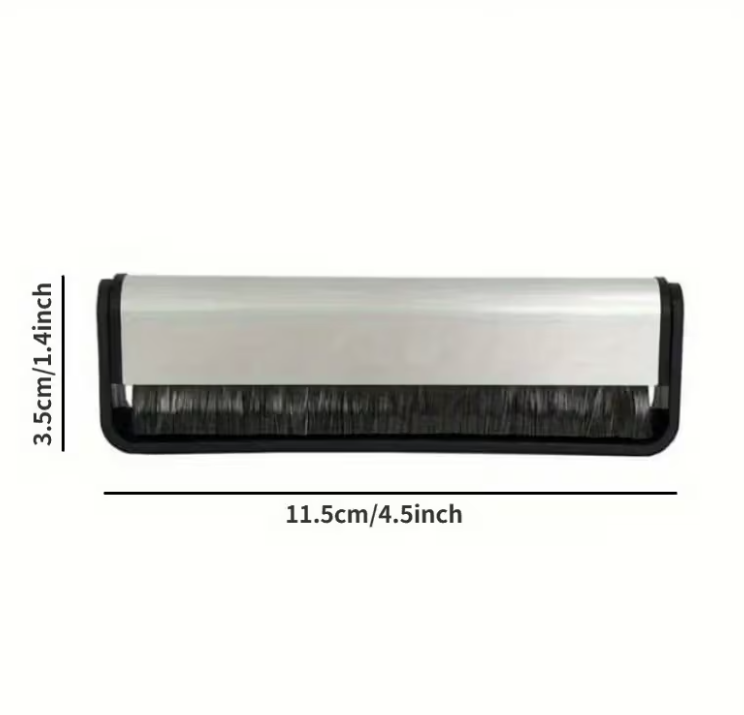 Silver Anti Static Carbon Vinyl Record Brush Size