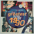 Album cover for 'The Greatest Hits of 1990' with a collage of faces and text.